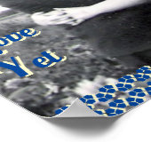 Family Acronym Parents Photo Blueフローラ ポスター (角)