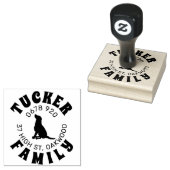 FAMILY Address Dog Image Rubber Stamp ラバースタンプ (押印)