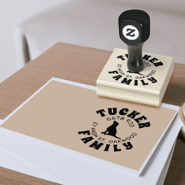 FAMILY Address Dog Image Rubber Stamp ラバースタンプ