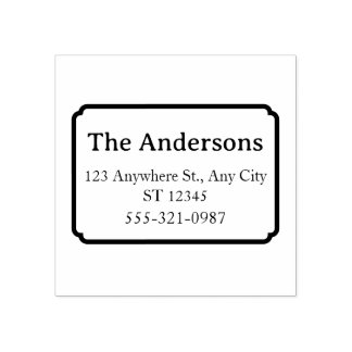 Family Address Stamp – Name, Address & Phone ラバースタンプ