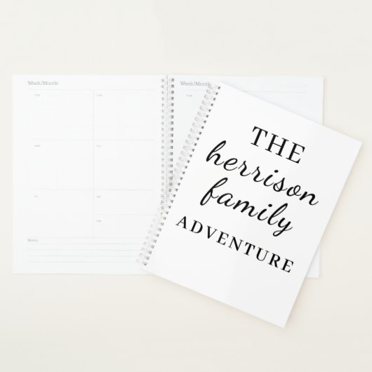 Family Adventures Modern Minimal Design プランナー手帳 (ディスプレー)