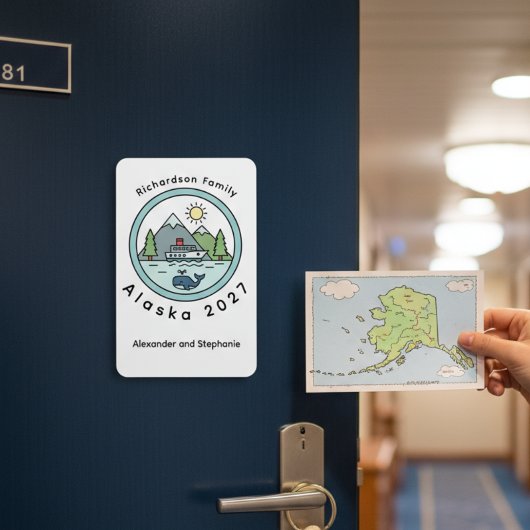 Family Alaska Cruise door marker マグネット