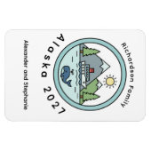 Family Alaska Cruise door marker マグネット (横)