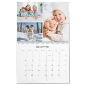 Family and Friends Elegant Gray Photo Calendar カレンダー (1月 2026)