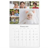 Family and Friends Elegant Gray Photo Calendar カレンダー (2月 2026)
