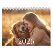 Family and Pets 12 Month Script Calendar カレンダー (カバー)