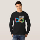Family Autism Awareness Grandpa Rainbow Infinity S Tシャツ (正面フル)