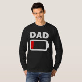 Family Battery Low Battery Dad Tシャツ (正面フル)