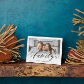 Family Black Script Overlay モダン Photoミニマル フォトプラーク (側面)