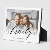 Family Black Script Overlay モダン Photoミニマル フォトプラーク (側面)