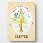 Family Blessing Christian Gift Plaque フォトプラーク (正面)
