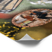 Family Butterfly Photo Collage Art Print ポスター (角)