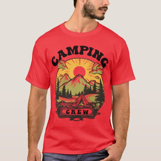 Family Camping Crew Squad Camping Lover Design gif Tシャツ (正面)
