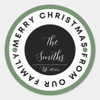 Family Christmas ラウンドシール