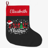 Family Christmas ラージクリスマスストッキング (正面)
