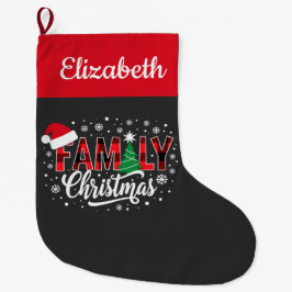 Family Christmas ラージクリスマスストッキング
