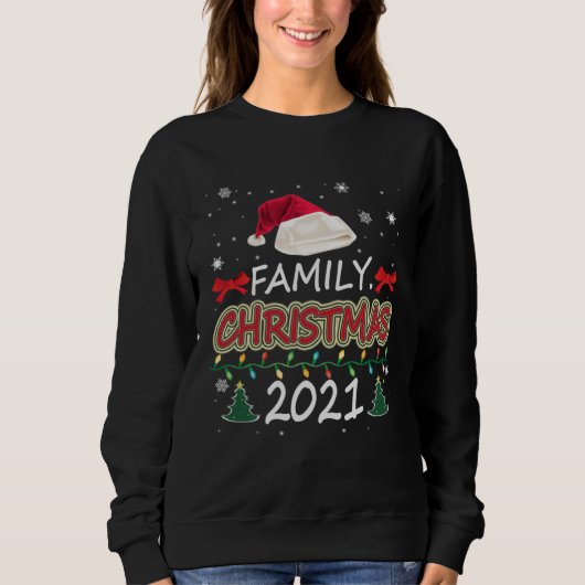 Family Christmas 2021 Matching Family Squad Santa スウェットシャツ (正面)