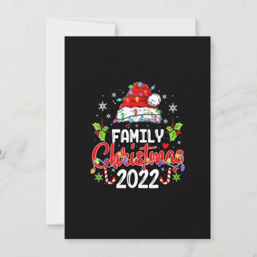 Family Christmas 2022 Matching Shirts Squad Santa 招待状 (正面)