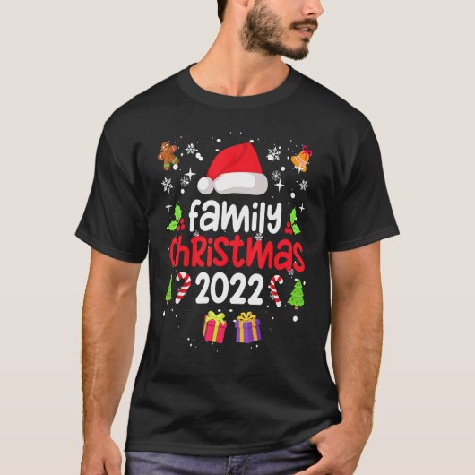 Family Christmas 2022 Matching  Squad Santa Elf  6 Tシャツ (正面)