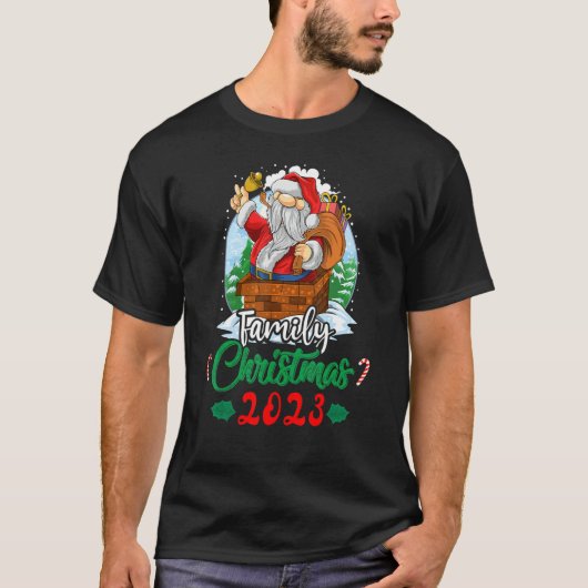Family Christmas 2023 Matching  Squad Santa Elf  1 Tシャツ (正面)