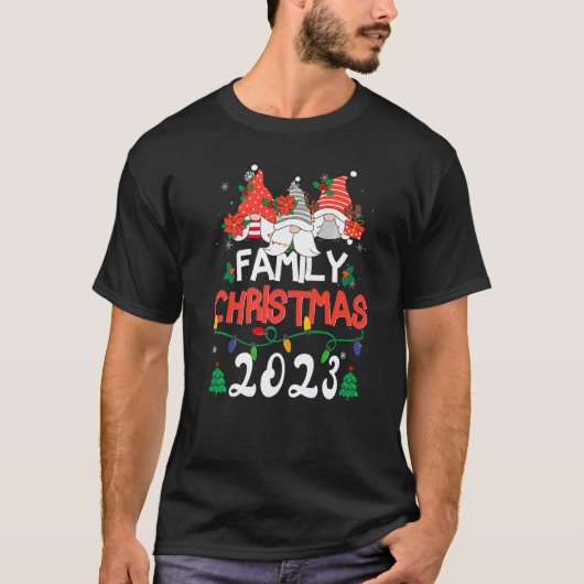 Family Christmas 2023 Matching  Squad Santa Elf    Tシャツ (正面)