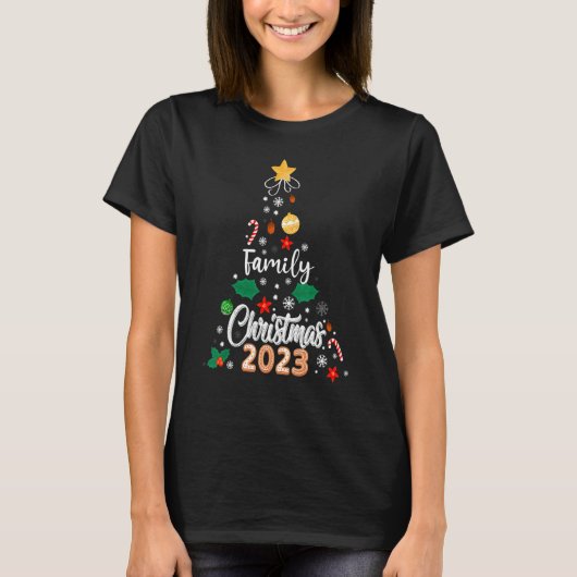 Family Christmas 2023 Matching   Squad Santa Elf   Tシャツ (正面)