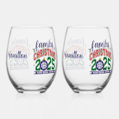 Family Christmas 2025 ステムなしワイングラス (裏面)