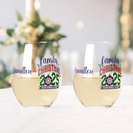 Family Christmas 2025 ステムなしワイングラス