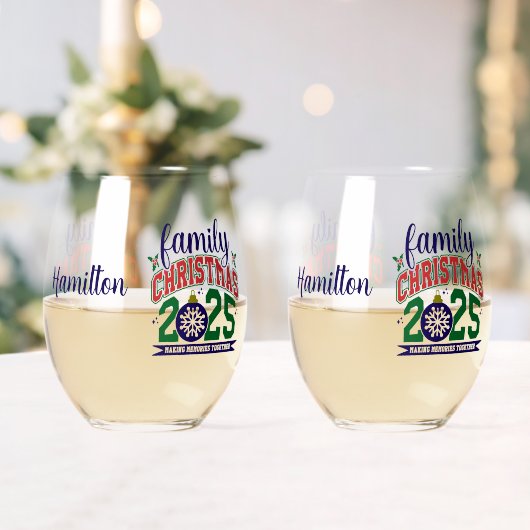 Family Christmas 2025 ステムなしワイングラス (インサイチュ (ウェディング))