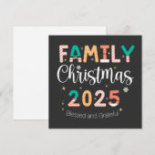 Family Christmas 2025 Blessed and Grateful  セーブザデート (正面/裏面)