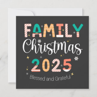 Family Christmas 2025 Blessed and Grateful  セーブザデート