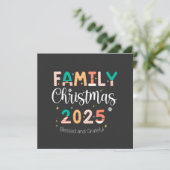 Family Christmas 2025 Blessed and Grateful 招待状 (スタンド正面)