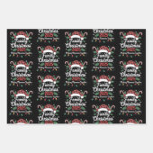 Family Christmas 2025 Crew Group Matching Family ラッピングペーパーシート (正面)