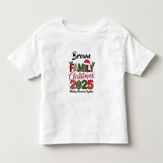  Family Christmas 2025 customizable Matching トドラーTシャツ (正面)