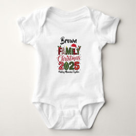  Family Christmas 2025 customizable Matching ベビーボディスーツ