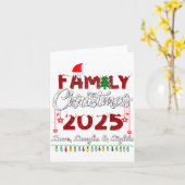 Family Christmas 2025 Love, Laughs And Lights Holi カード (黄色い花)