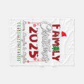 Family Christmas 2025 Love, Laughs And Lights Holi フリースブランケット (正面(横))