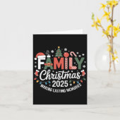 Family Christmas 2025 Making Lasting Memories Xmas カード (黄色い花)