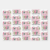 Family Christmas 2025 Making Memories Together  ラッピングペーパーシート (正面)