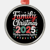 Family Christmas 2025 Matching Outfit Xmas Squad  メタルオーナメント (正面)