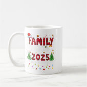 Family Christmas 2025 Matching Squad Santa Red Pla コーヒーマグカップ (左)