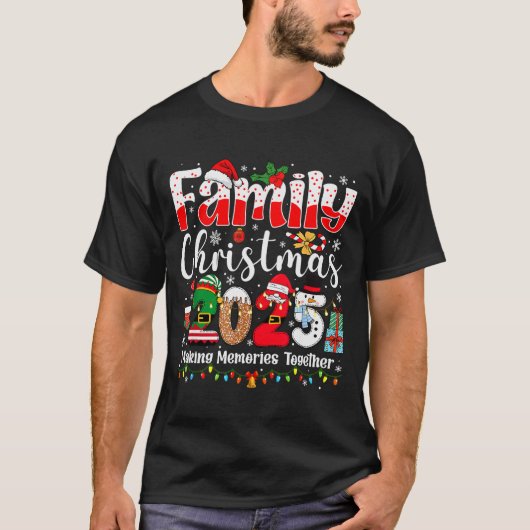 Family Christmas 2025 Matching Squad Santa Xmas Li Tシャツ (正面)