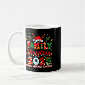 Family Christmas 2025 Ornament Santa Squad Pajamas コーヒーマグカップ (左)