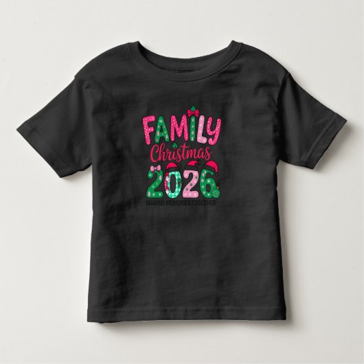 Family Christmas 2026 Matching T-Shirt トドラーTシャツ (正面)