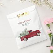 Family Christmas Antique Pickup Truck Xmas Tree フェイバーバッグ (封をした状態)
