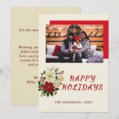 “Family Christmas Card | Happy Holidays Photo Card サンキューカード (正面/裏面)