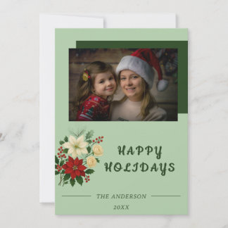 “Family Christmas Card | Happy Holidays Photo Card サンキューカード