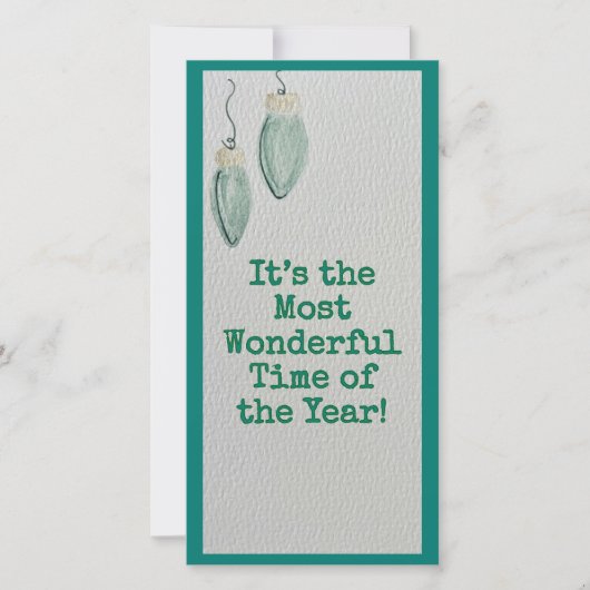 Family Christmas Card – Most Wonderful - Flat Card シーズンカード (正面)