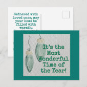 Family Christmas Card – Most Wonderful - Flat Card シーズンポストカード (正面/裏面)