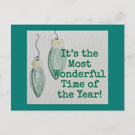 Family Christmas Card – Most Wonderful - Flat Card シーズンポストカード (正面)